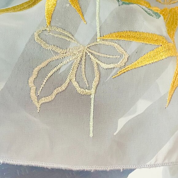 Beautiful TINY Embroidered Boho Blouse – Light Blue, Size L, Made in China - Picture 9 of 12
